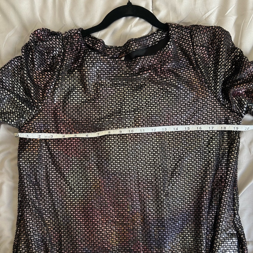 Free People Diamonds Are Forever Metallic Shift Mini Dress | Size S - Picture 10 of 10